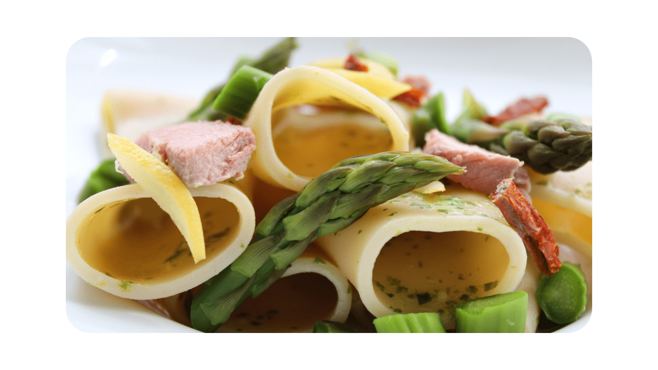 #055 – Paccheri, agneau & asperges