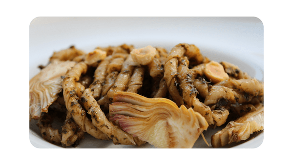 #155 – Fusilli, artichauts, pesto basilic-menthe, noisettes