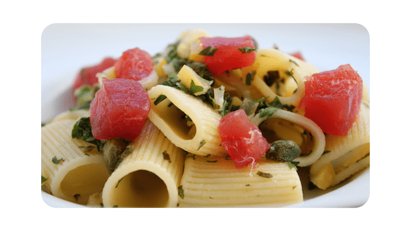 #175 – Mezze maniche, thon, sauce citron & câpres