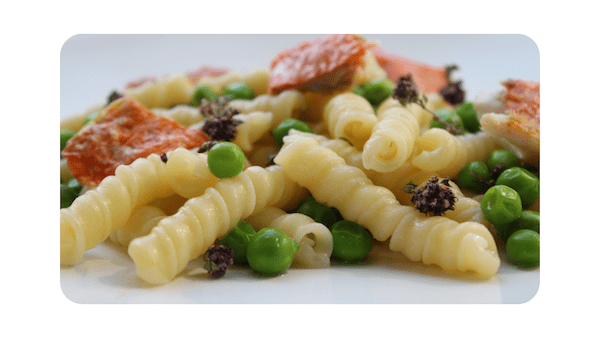 #178 – Cannolicchi, rougets, petits pois, fleurs de thym