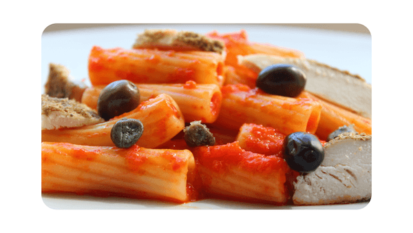 #192 – Elicoidali, poulet, poivrons, cumin, câpres & olives