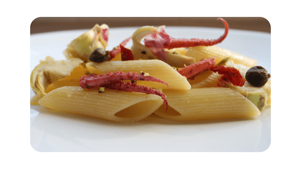 #229 – Pennoni, artichauts, encornets, bergamote & câpres