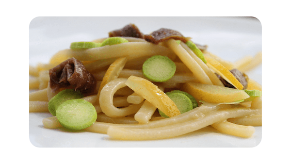 #254 -Scialatielli, courgettes, anchois & citron confit